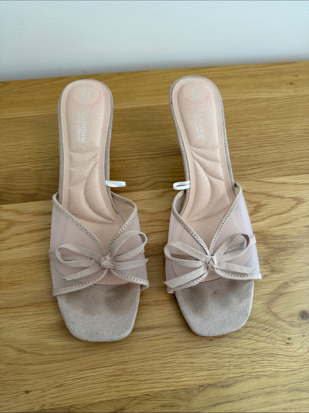 CL by Laundry Blush Pink Bow Slip-On Mules